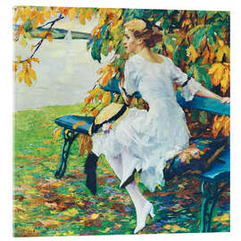 Acrylic print On the Green Bench - Edward Cucuel