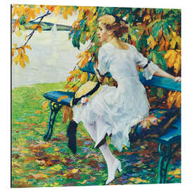 Aluminium print On the Green Bench - Edward Cucuel