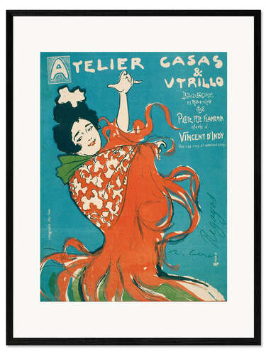 Plakat artystyczny premium w ramie Atelier Casas Utrillo