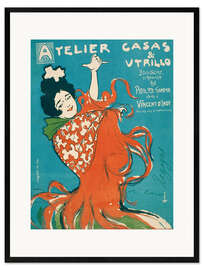Plakat artystyczny premium w ramie Atelier Casas Utrillo