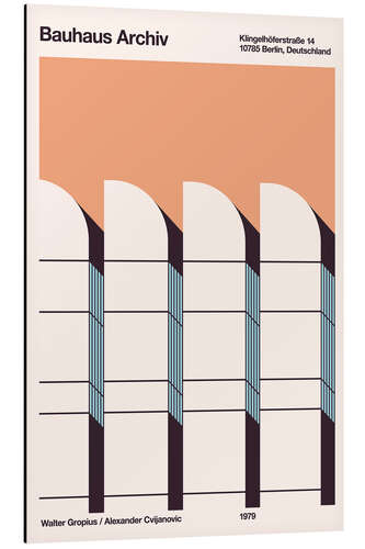 Aluminium print Bauhaus Archiv, 1979