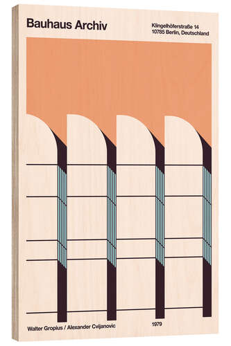 Wood print Bauhaus Archiv, 1979