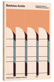 Wood print Bauhaus Archiv, 1979 - Florent Bodart