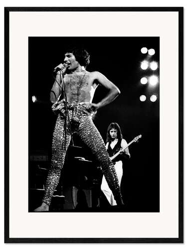 Impression artistique encadrée Freddie Mercury, Earl's Court, London, Großbritannien, 1977