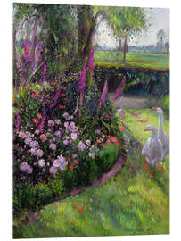 Acrylic print Rose Bed and Geese, 1992 - Timothy Easton