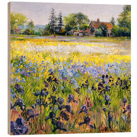 Cuadro de madera Iris and two fir trees, 1993 - Timothy Easton