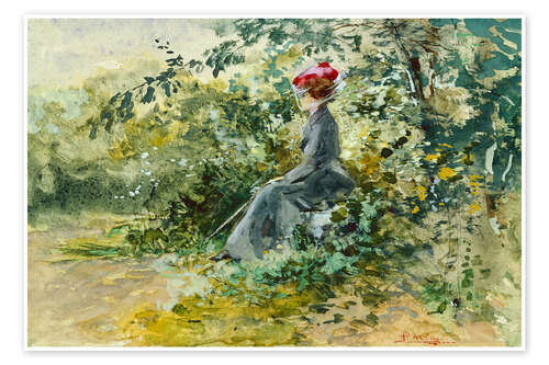 Poster A Moments Rest - Pompeo Mariani