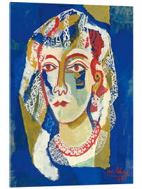 Cuadro de metacrilato Portrait of a Woman in a Lace Mantilla, 1948 - Josef Scharl