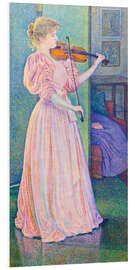 Hartschaumbild Porträt der Geigerin Irma Sethe, 1894