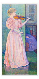 Wall print Portrait of the violinist Irma Sethe, 1894 - Theo van Rysselberghe