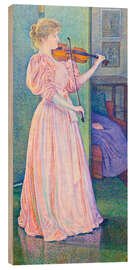 Wood print Portrait of the violinist Irma Sethe, 1894 - Theo van Rysselberghe