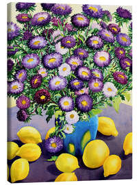 Quadro em tela Purple Aster and Lemons - Christopher Ryland