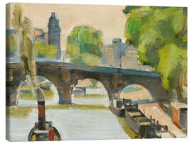Lerretsbilde Seine in Paris with Pont Neuf - Maurice Barraud