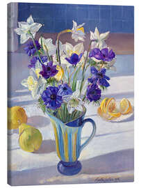 Stampa su tela Spring Flowers and Lemons, 1994 - Timothy Easton