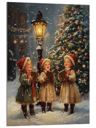 Gallery Print Viktorianische Mädchen singen Weihnachtslieder I