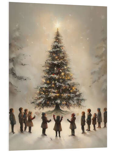 PVC print Snowy Christmas Tree