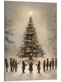 Magnettafel Verschneiter Weihnachtsbaum