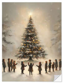 Wall sticker Snowy Christmas Tree