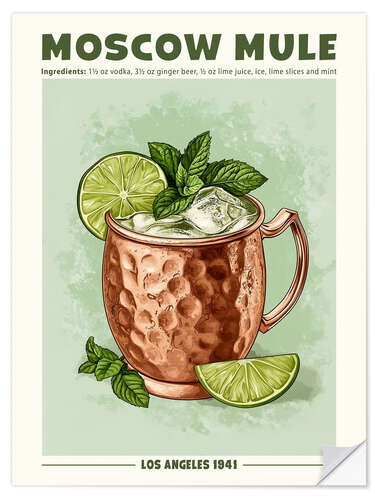 Wandsticker Moscow Mule, Los Angeles 1941