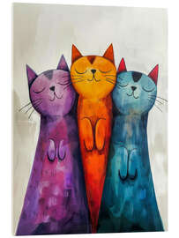 Acrylic print Happy Cats