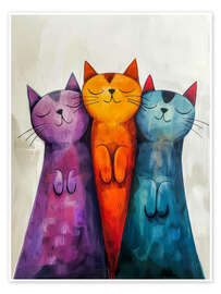 Wall print Happy Cats - Peter Roder