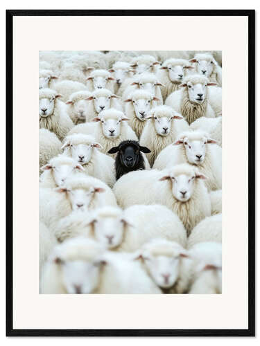 Framed art print Black Sheep