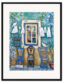 Inramat konsttryck Old Chairs - Deborah Eve Alastra