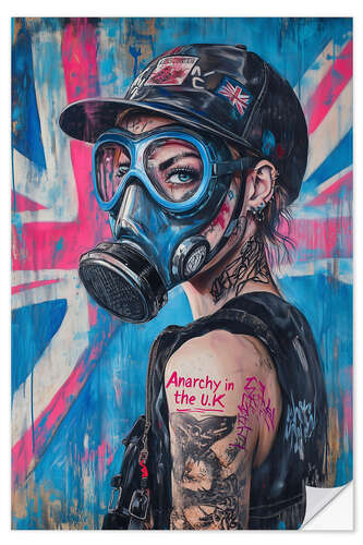 Wandsticker Anarchy in the UK Girl