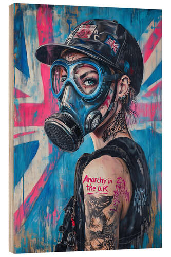 Trätavla Anarchy in the UK Girl