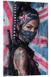 Acrylglasbild Anarchy Samurai Girl