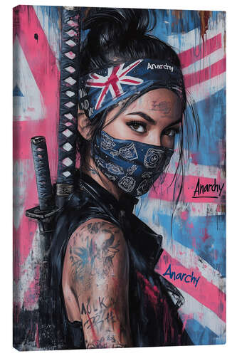Canvas-taulu Anarchy Samurai Girl