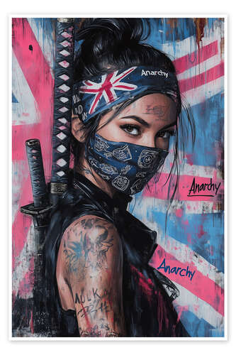 Poster Anarchy Samurai Girl