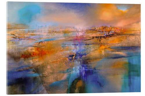 Acrylglasbild Rosa Licht am Horizont