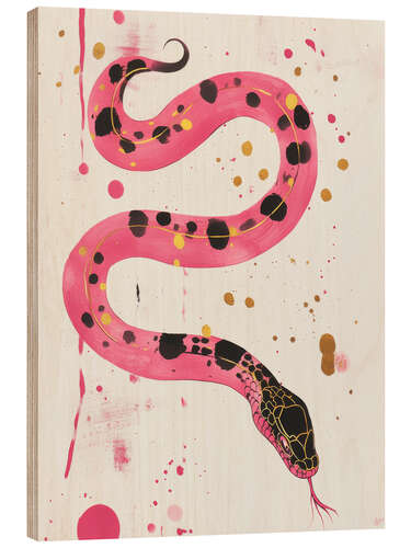 Holzbild Pink snake