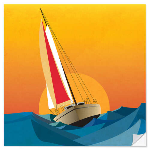 Sticker mural Sailing in the Sun