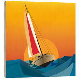 Wood print Sailing in the Sun