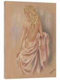 Print på træ Woman after the bath