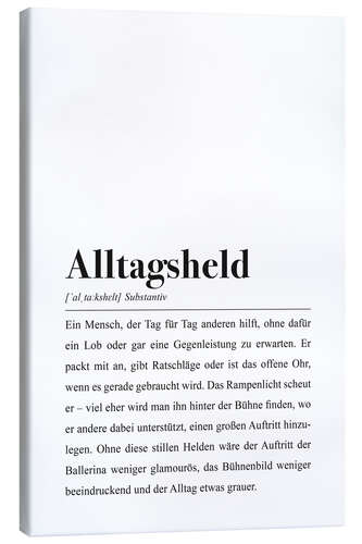 Canvas print Alltagsheld Definition: Bedanken bei Superhelden