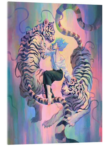 Acrylic print Dancing With Tigers