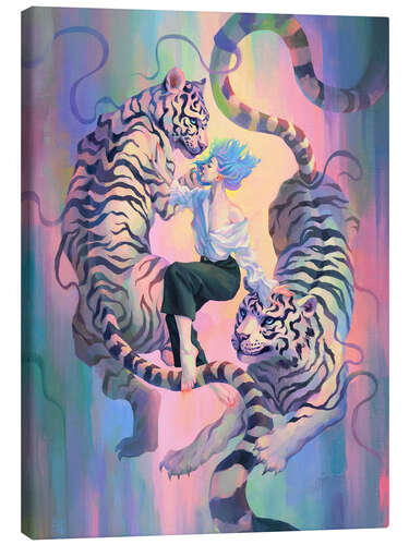 Canvas print Dancing With Tigers