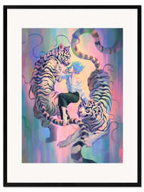 Impression artistique encadrée Dancing With Tigers - Eva Gamayun