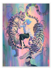 Wall print Dancing With Tigers - Eva Gamayun