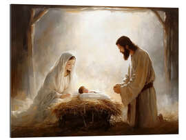 Gallery print Nativity scene with Mary, Joseph and the Baby Jesus