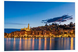 Foam board print Old town of Menton on the Côte d'Azur, France