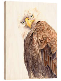 Holzbild Der Adler beobachtet