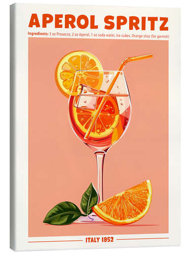 Canvas print Aperol Spritz, Italy 1952