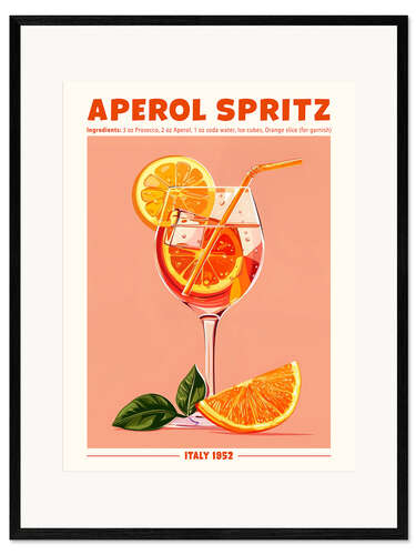 Impresión de arte enmarcada Aperol Spritz, Italy 1952