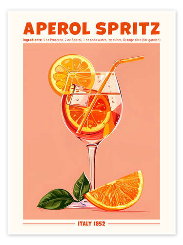 Poster Aperol Spritz, Italy 1952