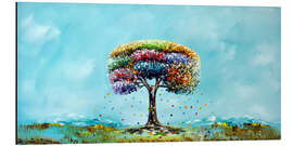 Quadro em alumínio Tree of Life on Blue Sky - Theheartofart Gena
