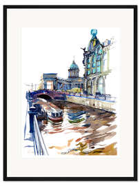 Gerahmter Kunstdruck Stadtzentrum von Sankt Petersburg